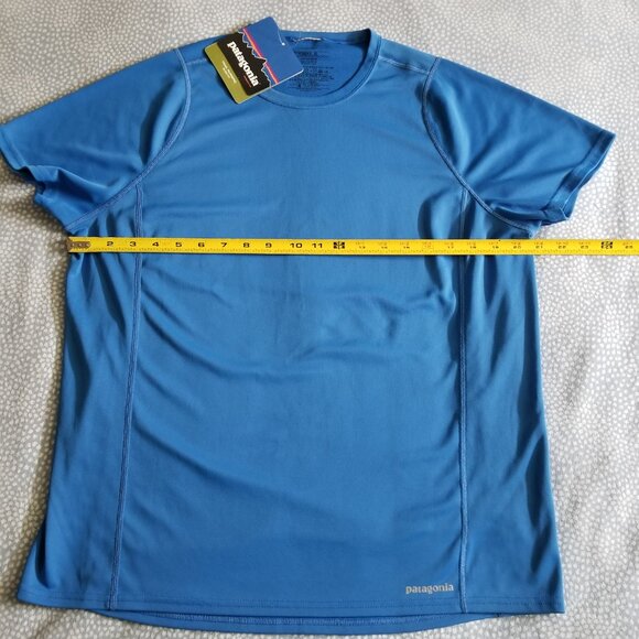 Patagonia Women’s Short Sleeve Crew Neck Fore Runner Shirt Blue - Picture 11 of 14